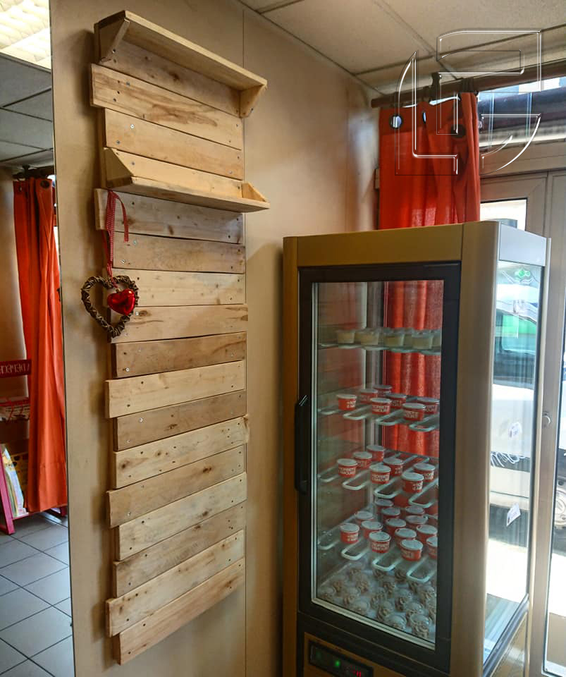 boulangerie auch toulouse occitanie aménagement intérieur bois palette sur-mesure éco-responsable recyclage surcyclage étagères