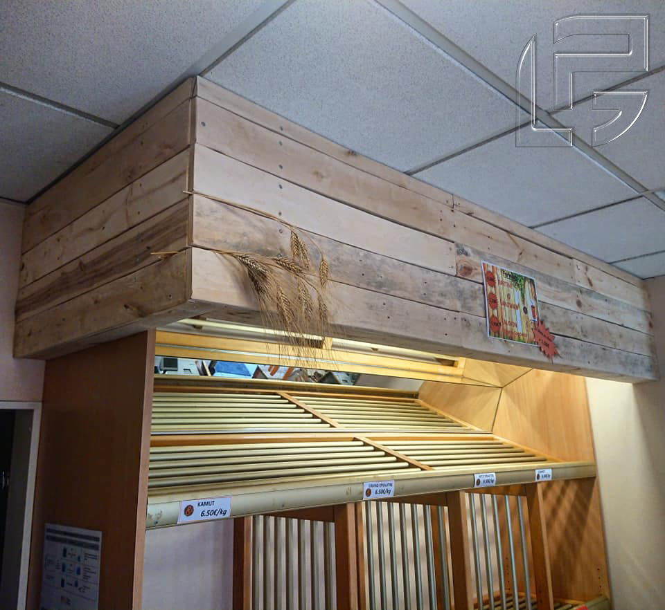 boulangerie auch toulouse occitanie aménagement intérieur bois palette sur-mesure éco-responsable recyclage surcyclage